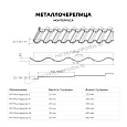 Металлочерепица МЕТАЛЛ ПРОФИЛЬ Монтерроса-S NormanMP (ПЭ-01-7024-0.5)